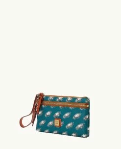 NFL Eagles Double Zip Wristlet Philadelphia Eagles -Florentine Shop W0174G NJGRPATNEAGL ALT1 1