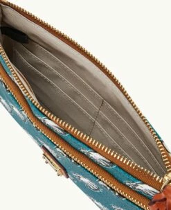 NFL Eagles Double Zip Wristlet Philadelphia Eagles -Florentine Shop W0174G NJGRPATNEAGL ALT2 1