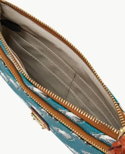 NFL Eagles Double Zip Wristlet Philadelphia Eagles -Florentine Shop W0174G NJGRPATNEAGL ALT2