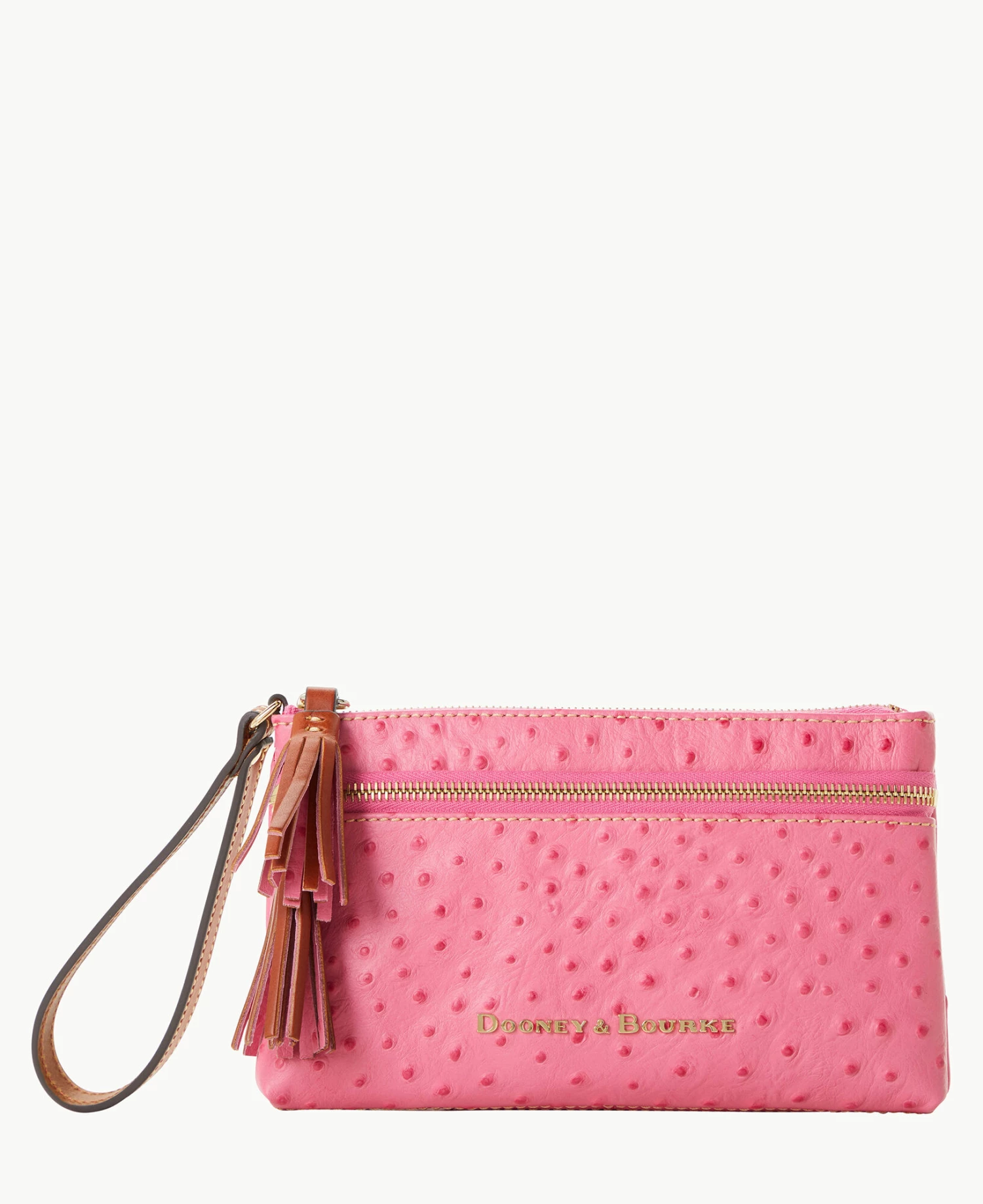 Ostrich Double Zip Wristlet Black Ostrich Double Zip Wristlet Black -Florentine Shop W0174G OTHPPATN