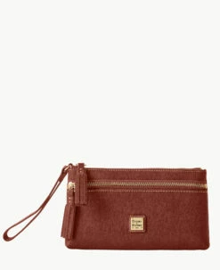 Saffiano Double Zip Wristlet Tomato 6 Saffiano Double Zip Wristlet Tomato -Florentine Shop W0174G SIARSIAR
