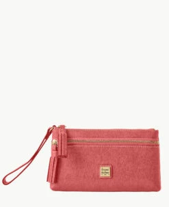 Saffiano Double Zip Wristlet Tomato 8 Saffiano Double Zip Wristlet Tomato -Florentine Shop W0174G SIBZSIBZ