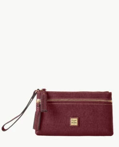 Saffiano Double Zip Wristlet Tomato 9 Saffiano Double Zip Wristlet Tomato -Florentine Shop W0174G SICBSICB