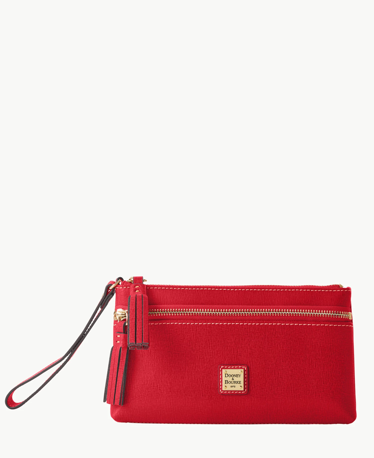 Saffiano Double Zip Wristlet Tomato Saffiano Double Zip Wristlet Tomato -Florentine Shop W0174G SIRDSIRD
