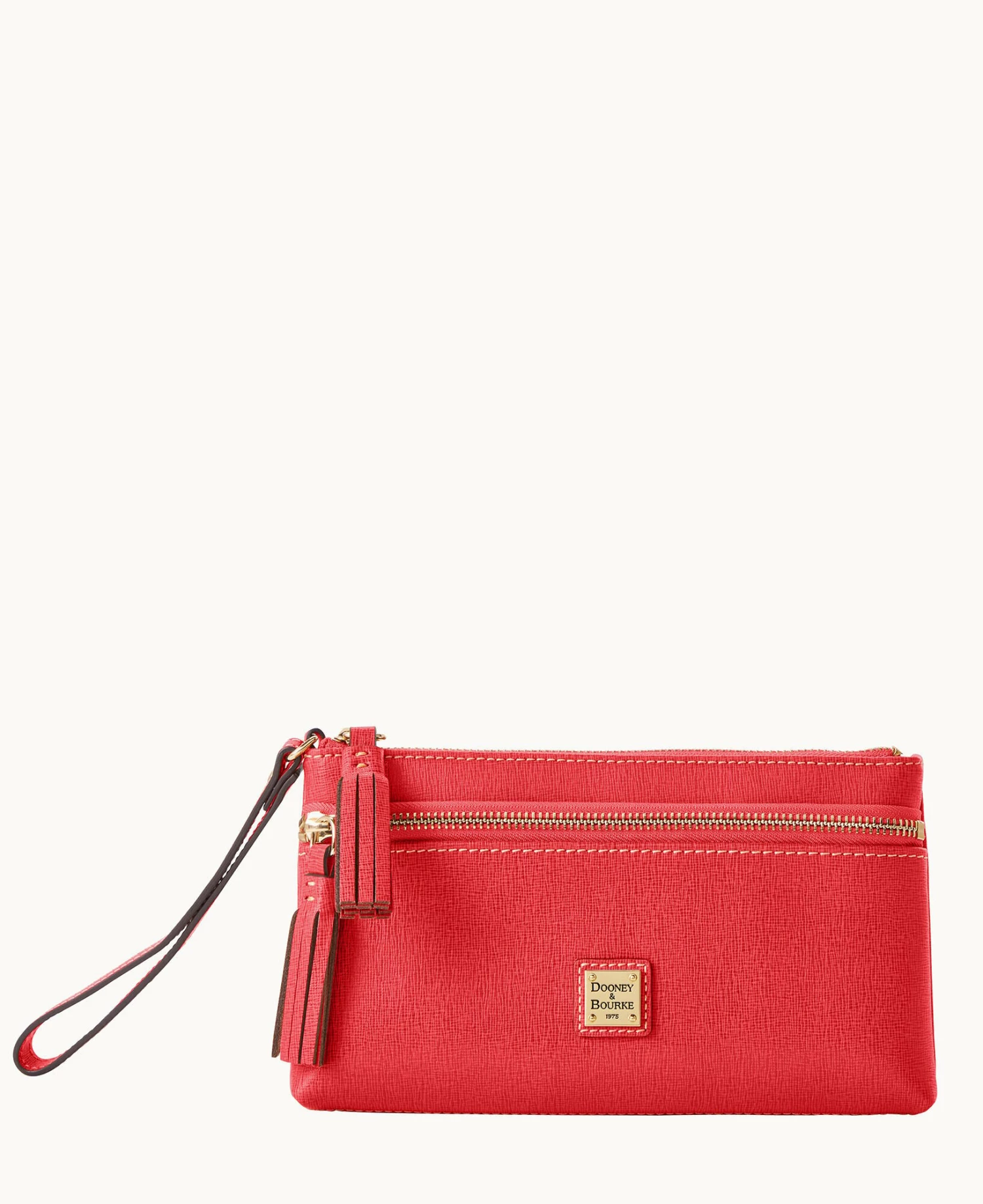 Saffiano Double Zip Wristlet Tomato Saffiano Double Zip Wristlet Tomato -Florentine Shop W0174G SITOSITO 1