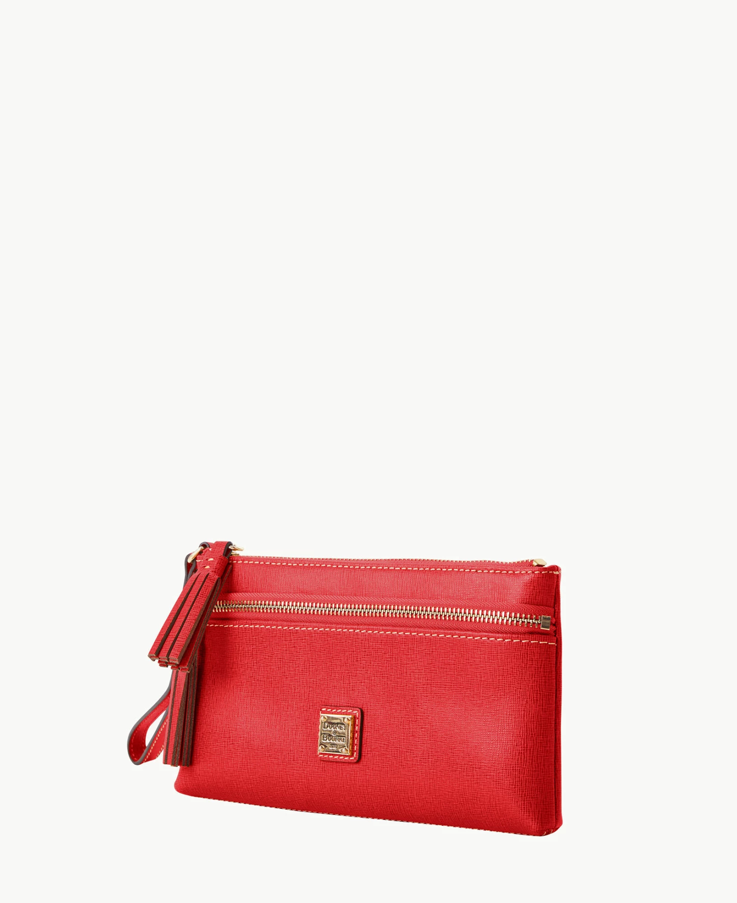 Saffiano Double Zip Wristlet Tomato Saffiano Double Zip Wristlet Tomato -Florentine Shop W0174G SITOSITO ALT1