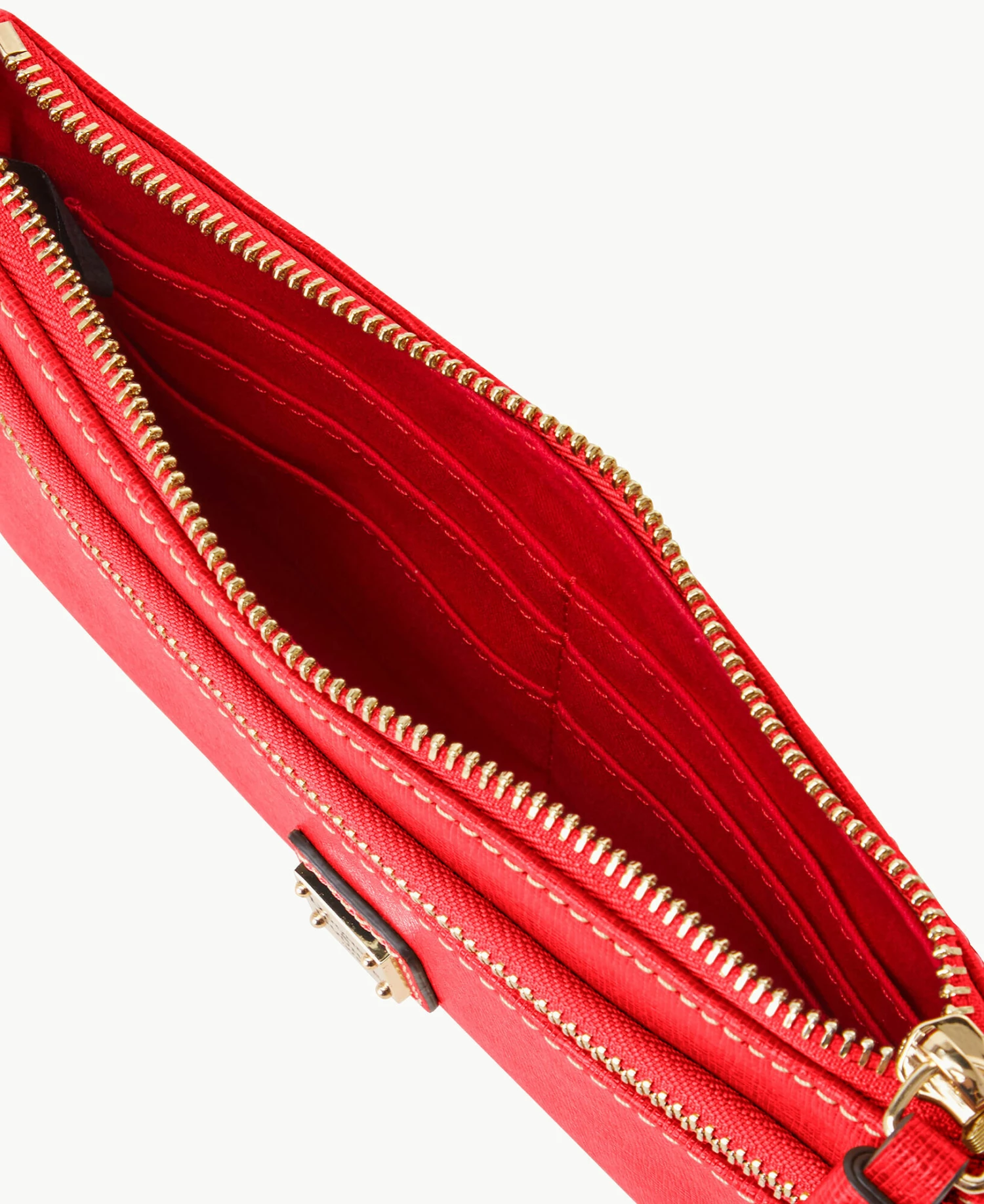 Saffiano Double Zip Wristlet Tomato Saffiano Double Zip Wristlet Tomato -Florentine Shop W0174G SITOSITO ALT2