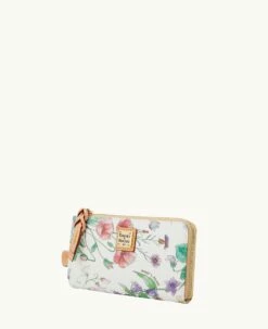 Botanical Collection Folded Zip Wristlet White 4 Botanical Collection Folded Zip Wristlet White -Florentine Shop W0177G BZWHSVNA ALT1 1