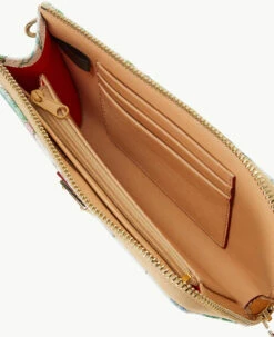 Botanical Collection Folded Zip Wristlet White 2 Botanical Collection Folded Zip Wristlet White -Florentine Shop W0177G BZWHSVNA ALT2