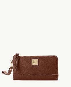 Saffiano Folded Zip Wristlet Black 8 Saffiano Folded Zip Wristlet Black -Florentine Shop W0177G SIARSIAR