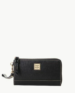 Saffiano Folded Zip Wristlet Black 9 Saffiano Folded Zip Wristlet Black -Florentine Shop W0177G SIBLSIBL 2