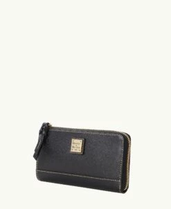 Saffiano Folded Zip Wristlet Black 6 Saffiano Folded Zip Wristlet Black -Florentine Shop W0177G SIBLSIBL ALT1 1
