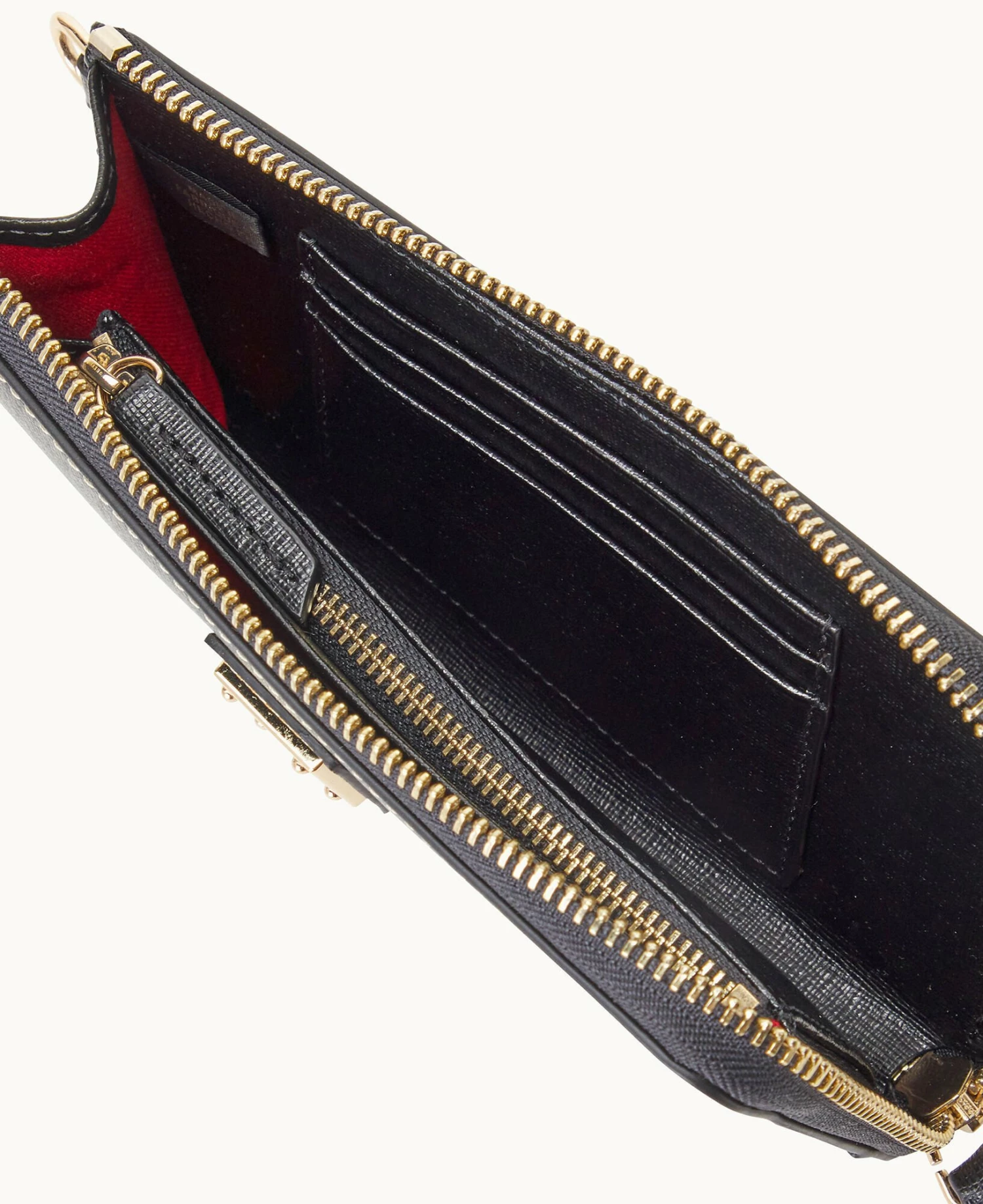 Saffiano Folded Zip Wristlet Black Saffiano Folded Zip Wristlet Black -Florentine Shop W0177G SIBLSIBL ALT2 1