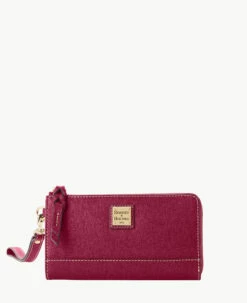 Saffiano Folded Zip Wristlet Black 13 Saffiano Folded Zip Wristlet Black -Florentine Shop W0177G SICBSICB