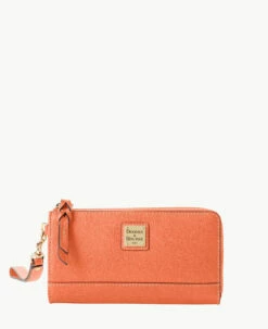 Saffiano Folded Zip Wristlet Black 14 Saffiano Folded Zip Wristlet Black -Florentine Shop W0177G SICRSICR