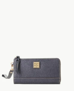 Saffiano Folded Zip Wristlet Black 15 Saffiano Folded Zip Wristlet Black -Florentine Shop W0177G SIDYSIDY