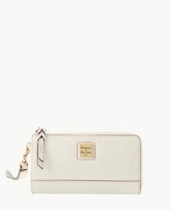 Saffiano Folded Zip Wristlet Black 16 Saffiano Folded Zip Wristlet Black -Florentine Shop W0177G SIECSIEC