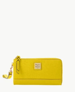 Saffiano Folded Zip Wristlet Black 18 Saffiano Folded Zip Wristlet Black -Florentine Shop W0177G SIFOSIFO