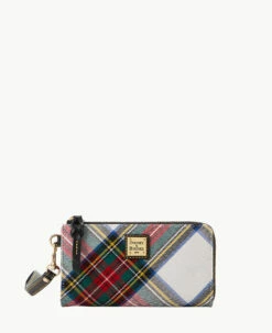 Tartan Folded Zip Wristlet Red 9 Tartan Folded Zip Wristlet Red -Florentine Shop W0177G TTWHPABL