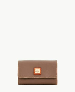 Pebble Grain Flap Wallet Plum Wine -Florentine Shop W0195G AWELPATN