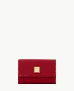 Pebble Grain Flap Wallet Plum Wine -Florentine Shop W0195G AWWNPATN