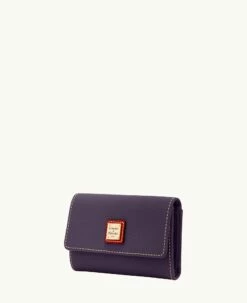 Pebble Grain Flap Wallet Plum Wine -Florentine Shop W0195G AWXPPATN ALT1 1