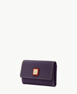 Pebble Grain Flap Wallet Plum Wine -Florentine Shop W0195G AWXPPATN ALT1