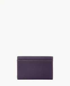 Pebble Grain Flap Wallet Plum Wine -Florentine Shop W0195G AWXPPATN ALT3