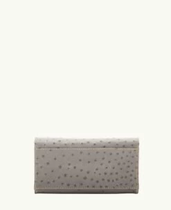 Ostrich Foldover Wallet Grey Tan -Florentine Shop W0219G OTGYPATN0002 ALT3 1