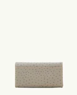 Ostrich Foldover Wallet Grey Tan -Florentine Shop W0219G OTGYPATN ALT3 1