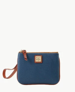 Pebble Grain Stadium Wristlet French Caramel -Florentine Shop W0279G AWJEPATNLING