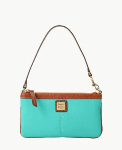 Pebble Grain Large Slim Wristlet Black 8 Pebble Grain Large Slim Wristlet Black -Florentine Shop W0312G AWAQPATN