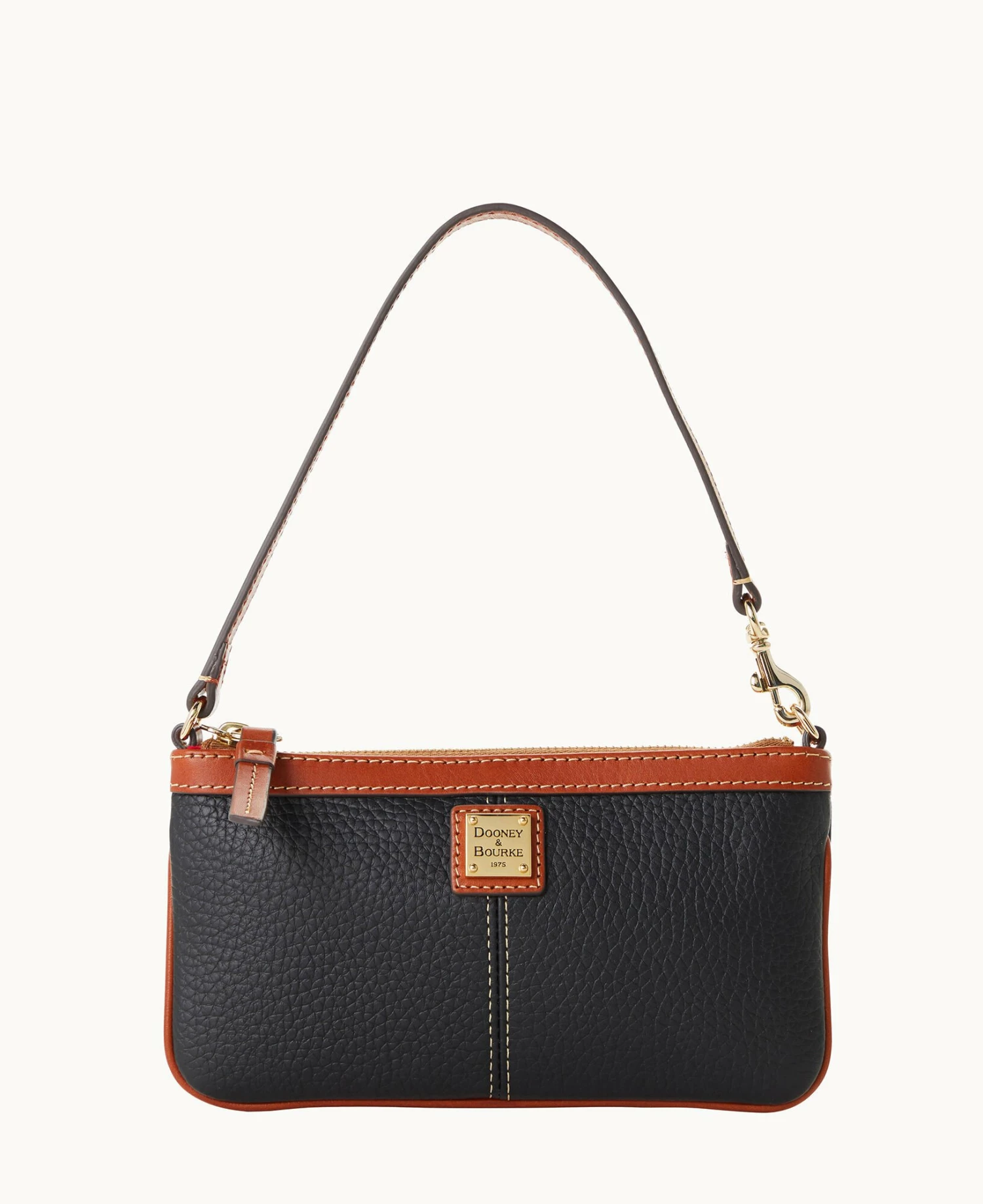 Pebble Grain Large Slim Wristlet Black Pebble Grain Large Slim Wristlet Black -Florentine Shop W0312G AWBLPATN 1