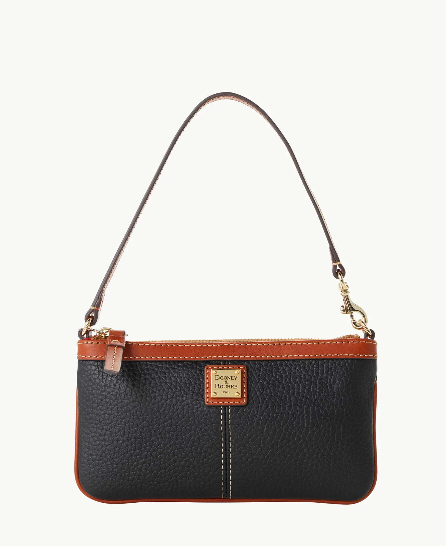 Pebble Grain Large Slim Wristlet Black Pebble Grain Large Slim Wristlet Black -Florentine Shop W0312G AWBLPATN 2