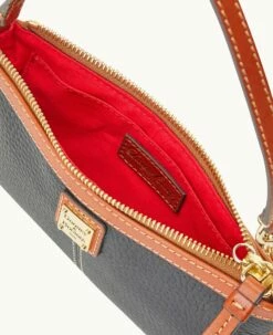 Pebble Grain Large Slim Wristlet Black 5 Pebble Grain Large Slim Wristlet Black -Florentine Shop W0312G AWBLPATN ALT2 1