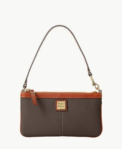 Pebble Grain Large Slim Wristlet Black 11 Pebble Grain Large Slim Wristlet Black -Florentine Shop W0312G AWBMPATN