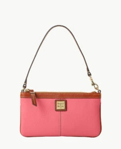 Pebble Grain Large Slim Wristlet Black 15 Pebble Grain Large Slim Wristlet Black -Florentine Shop W0312G AWBZPATN