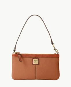 Pebble Grain Large Slim Wristlet Black 16 Pebble Grain Large Slim Wristlet Black -Florentine Shop W0312G AWCAPATN