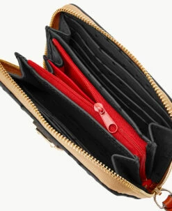 Ostrich Medium Zip Around Wallet Black -Florentine Shop W0323G OTBLPATN ALT2