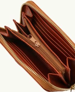 Concord Accessories Medium Zip Around Wallet Tan -Florentine Shop W0323G PATNPATN ALT2 1