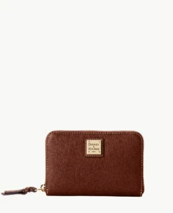 Saffiano Medium Zip Around Credit Card Case Black 8 Saffiano Medium Zip Around Credit Card Case Black -Florentine Shop W0323G SIARSIAR