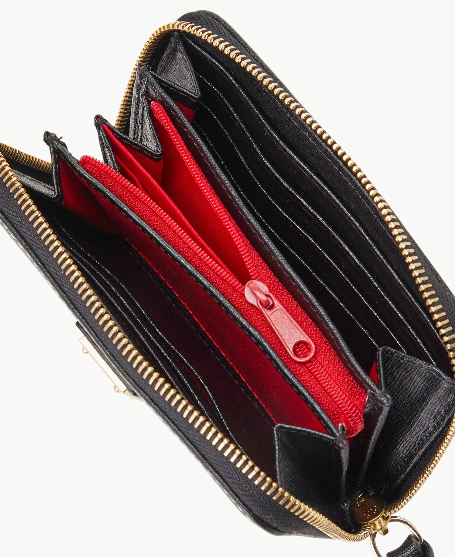 Saffiano Medium Zip Around Credit Card Case Black Saffiano Medium Zip Around Credit Card Case Black -Florentine Shop W0323G SIBLSIBL ALT2