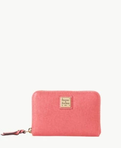 Saffiano Medium Zip Around Credit Card Case Black 12 Saffiano Medium Zip Around Credit Card Case Black -Florentine Shop W0323G SIBZSIBZ