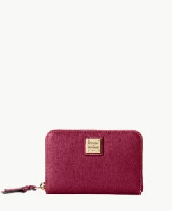 Saffiano Medium Zip Around Credit Card Case Black 13 Saffiano Medium Zip Around Credit Card Case Black -Florentine Shop W0323G SICBSICB