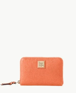 Saffiano Medium Zip Around Credit Card Case Black 14 Saffiano Medium Zip Around Credit Card Case Black -Florentine Shop W0323G SICRSICR