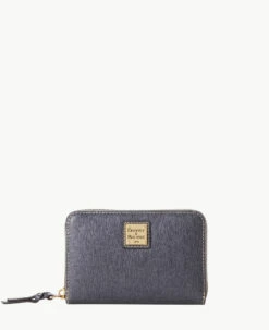 Saffiano Medium Zip Around Credit Card Case Black 15 Saffiano Medium Zip Around Credit Card Case Black -Florentine Shop W0323G SIDYSIDY