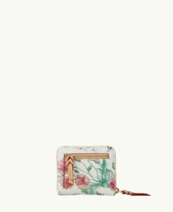 Botanical Collection Small Zip Around Wallet White -Florentine Shop W0329G BZWHSVNA ALT3 1