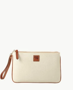 Pebble Grain Large Wristlet Blush -Florentine Shop W0333G 9PBOPAKR