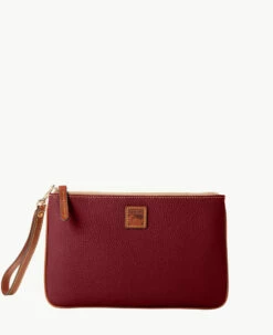 Pebble Grain Large Wristlet Blush -Florentine Shop W0333G 9PBXPAKR