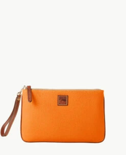 Pebble Grain Large Wristlet Blush -Florentine Shop W0333G 9PCEPAKR